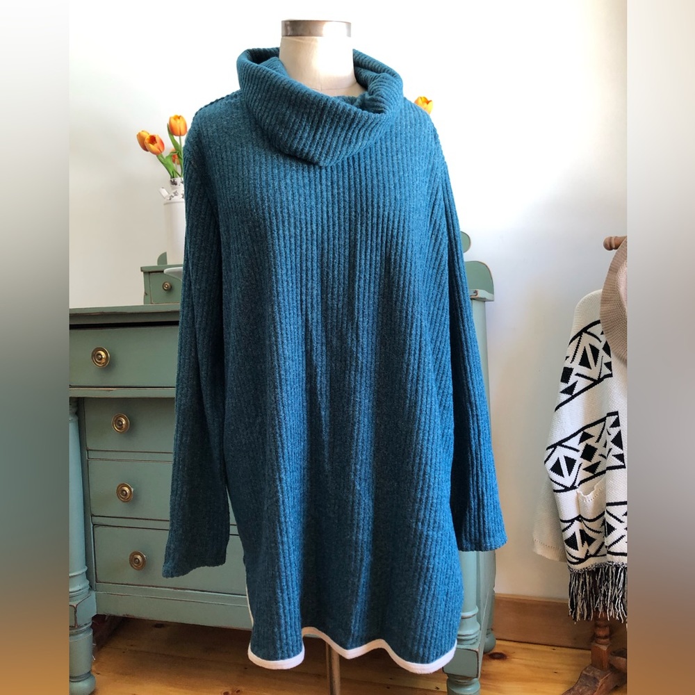 NWOT White Birch tunic sweater 2xl dark teal